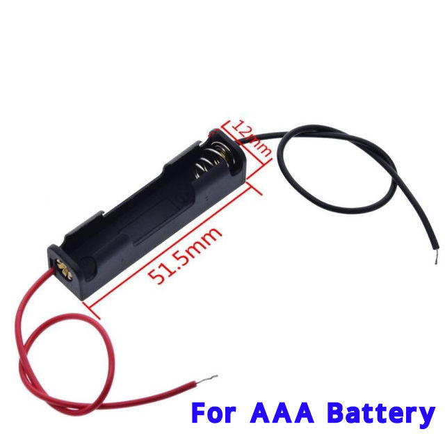 AAA Battery Case, 1 Slots AAA Battery Box Battery Holder Board with Switch for1xAAA Batteries DIY kit Case- 1S