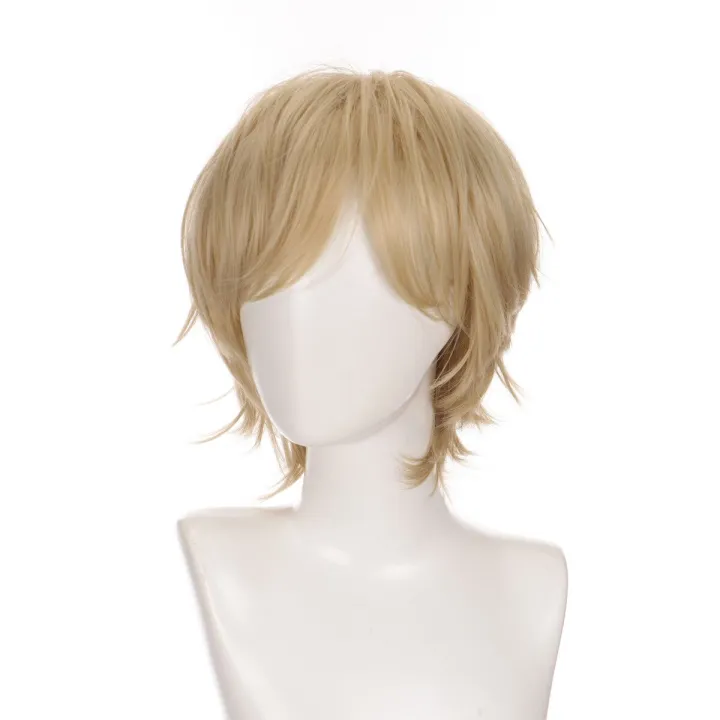 RANYU%20Short%20Synthetic%20Wig%20Blonde%20Men%20Straight%20Hair%20Wig%20for%20Anime%20Cosplay%20Daily%20Party%20Heat%20Resistant%20-%20Image%205