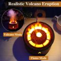 Volcano Fire Flame Air Humidifier Aroma Diffuser Essential Oil with Remote Control Jellyfish for Home Fragrance Mist Mak Smoking.