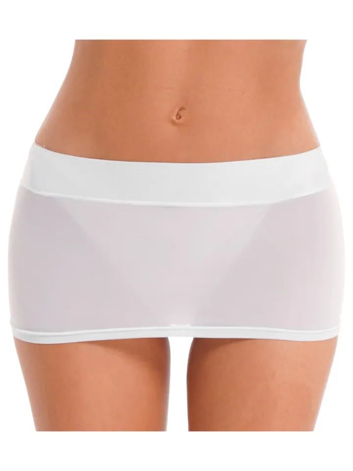 Women See Through Miniskirt Ladies Summer Temptation Cute Tight