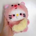 Hello Kitty Plush Doll Toys Beaver Hello Kitty Cartoon Stuffed Animals Cute Plushie Doll Spits Bubbles And Squeaks Handmade DIY Gift. 