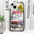 Mix Labels Collage Stickers Aesthetic Phone Case For iPhone 15 14 13 12 11 Pro Max Mini XS X XR SE 7 8 Plus Clear Soft Cover. 