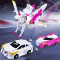 2 in 1 Transformation Car One Step Model Deformed Unicorn Model Cartoon Action Figure Vehicle Transforming Toy Boy Kid Gift. 