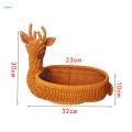 Animal Shape Woven Food Serving Basket PP Material for Kitchen Decoration.