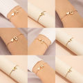 【Exclusive Limited Edition】 Simple Fashion Love Heart Bracelet For Women Personality Design 26 Letters Bracelet Hand Jewelry Golden Accessory Exquisite Girl Gifts Watty Store.
