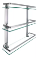 Modern Bathroom Glass Corner Shelf 2/3 Layer Wall Mounted Shelf Stainless Steel Toilet Tripod Corner Frame Bathroom Accessories.