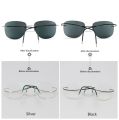 Titanium Transition Aviation Sunglasses Photochromic Reading Glasses Rimless Eyeglasses Men with Diopters.