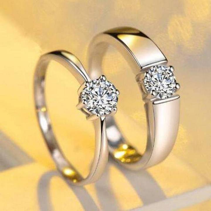 Unique Design Adjustable Couple Rings For Men Women-2pcs