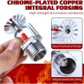 1set/10pcs Fire Sprinkler Head - Copper Chrome, 1/2" NPT 155℉(68°C) Pendent Type , K80 Fast Response Automatic.