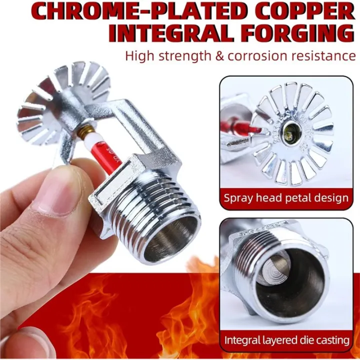 1set/10pcs%20Fire%20Sprinkler%20Head%20-%20Copper%20Chrome,%201/2"%20NPT%20155%E2%84%89(68%C2%B0C)%20Pendent%20Type%20,%20K80%20Fast%20Response%20Automatic%20-%20Image%204