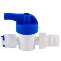 Plastic RO Water Purifier inlet PVC Ball Valve (Gate Valve) 1/4 "on / off Diverter Gate Valve. 