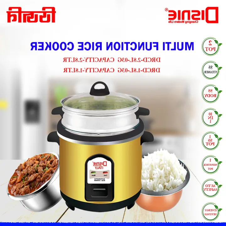 Disnie%20Automatic%20Multifunction%20Double%20Pot%20Rice%20Cooker-%201.8%20Ltr%20-%20DRCD-1.8L-03O%20with%20Free%20Delivery%20-%20Image%202