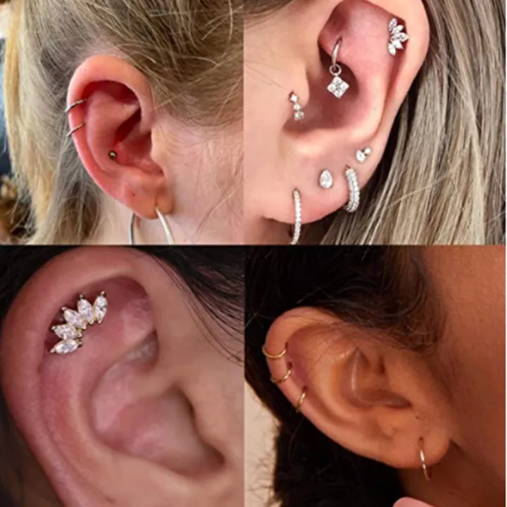 Stainless%20Steel%20Crystal%20Cartilage%20Earring%20Set%2016G%20Heart%20Ear%20Tragus%20Piercing%20Helix%20Earrings%20Hoop%20Bulk%20Stud%20Ear%20Rings%20Pircing%20Lot%20-%20Image%202