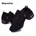 HoYeeLin Modern Jazz Dance Sneakers Women Breathable Mesh Lace Up Practice Shoes Cushioning Lightweight Fitness Trainers. 