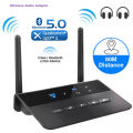 Bluetooth Adapter Long Range BT5.0 80m Wireless Audio Transmitter Receiver APTX LL Low Latency AUX RCA Jack for PC TV Speaker.