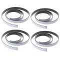 4pcs 1M Ribbon Magnet Magnetic Flexible Roller Strip Magnet Adhesive Strip 10X1.5mm. 