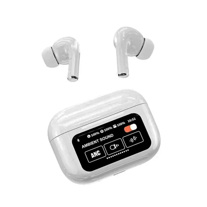 Airpods%20A9%20Pro%20TWS%20Wireless%20Earbuds-%205.3%20%E2%80%93%20Bluetooth%20-%20Waterproof%20-%20Touch%20Screen%20-%20ANC%20&%20ENC%20-%20with%20Mic%20%E2%80%93%20Ideal%20for%20Xiaomi%20and%20iPhone%20%E2%80%93%20Premium%20Sound%20and%20Comfort-white%20-%20Image%204