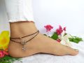 Anklet for women girl payel nupur indian metal china thread silver flower adjustable knot পায়েল নূপুর.