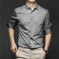 New Stylist Silk Long Sleeve SilemFit Shirt For Men-.
