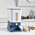 Press-Type Rice Dispenser Sealed Grain Container Dispenser Bucket Rice Cans 10KG-B. 