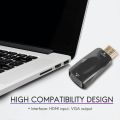 1080P Male to VGA Female Adapter Video Converter with Audio Output N3 white. 