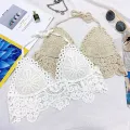 2023 New Crochet Top For Women Knitted Swimwear Top Beach Wear Outfit With Pad. 