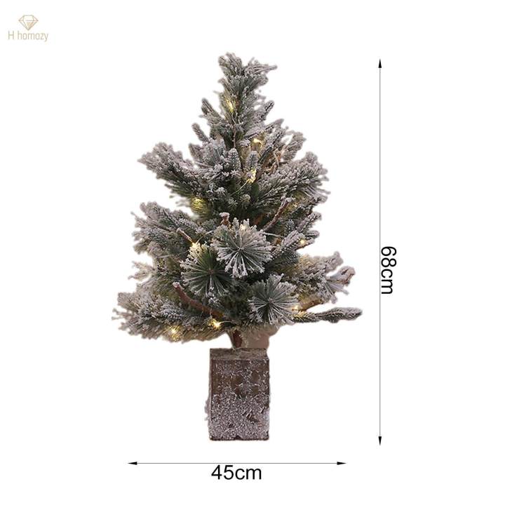 Artificial%20Christmas%20Tree%20with%20Lights%20Wooden%20Base%20for%20Bedroom%20Porch%20Garden%20450mmx450mmx680mm%20-%20Image%209