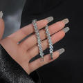 Rhinestone Bracelet Silver Fashion Roman Style Fashion Crystal Zircon Bracelets Cubic Zirconia Classic Tennis Bracelet for Gifts Women Jewelry Gifts. 