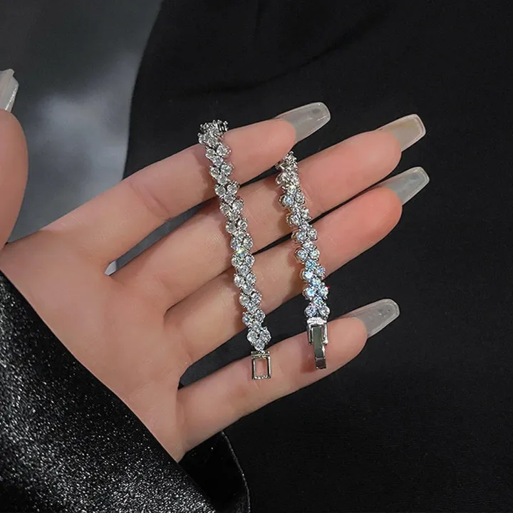 Rhinestone%20Bracelet%20Silver%20Fashion%20Roman%20Style%20Fashion%20Crystal%20Zircon%20Bracelets%20Cubic%20Zirconia%20Classic%20Tennis%20Bracelet%20for%20Gifts%20Women%20Jewelry%20Gifts%20-%20Image%208
