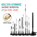 GWS lora 433mhz 315MHZ 470MHZ SMA MALE wireless module omnidirectional LORAWAN sucker antenna 3M RG174smart meter reading system. 