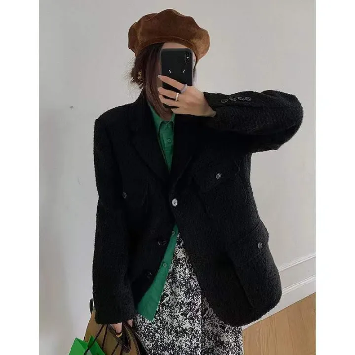 86%20Design%20Sense%20Niche%20Long-Sleeved%20Shirt%202022%20Autumn%20and%20Winter%20Korean%20Style%20POLO%20Collar%20Loose%20Mid-Versatile%20Long%20Sleeve%20Shirt%20Coat%20for%20Women%20-%20Image%206