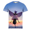 2023 Ghost Destroy Lian Yu Apricot Shoulang T-Shirt Short Sleeve Printed Men And Women With The Same Fashion Breathable Top.