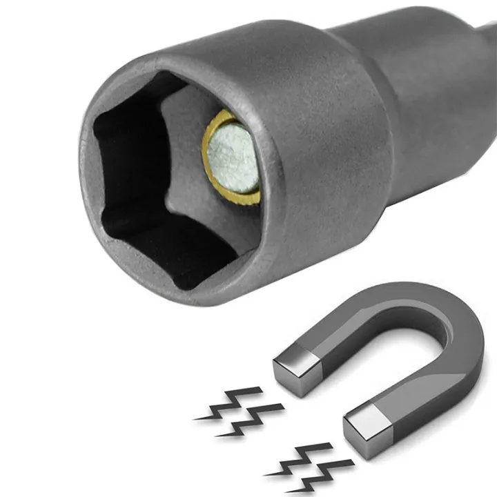 16Pcs%201/4%20Inch%20Hex%20Magnetic%20Nut%20Driver%20Socket%20Set%20Metric%20Impact%20Drill%20Bits%206%20to%2013mm%20Adapter%20-%20Image%206