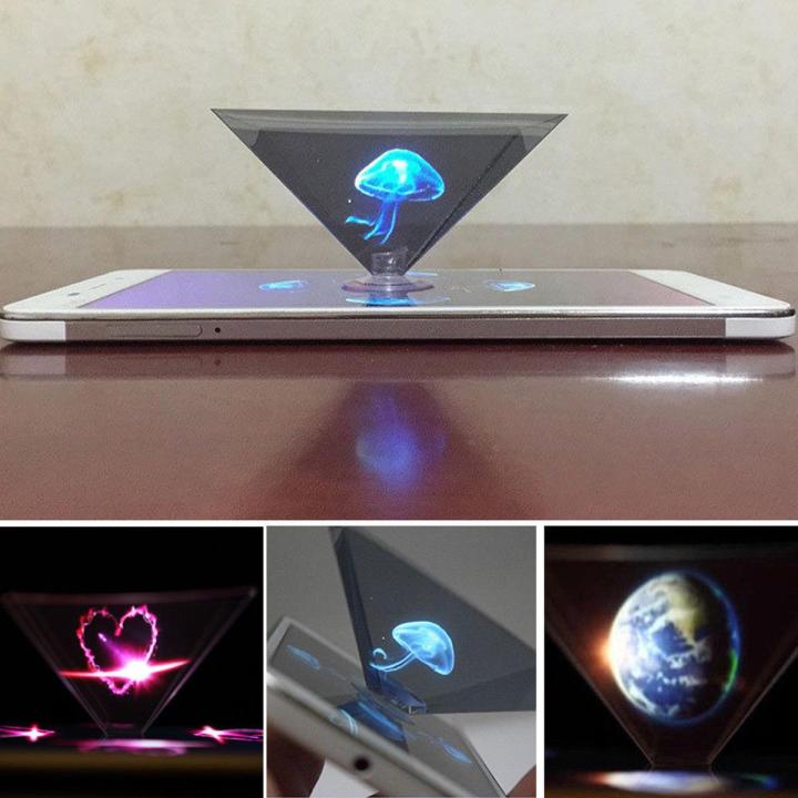 3D Holographic Hologram Display Pyramid Projector Video for Phone &Tablet pad