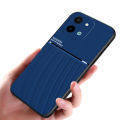 New Phone Case For vivo Y28 Cover Rough Cross Patterned Magnetic Soft Silicone Leather For Vivo Y28 case.