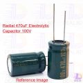 Radial 470uF Electrolytic Capacitor 100V-5Pcs. 