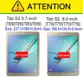 Tablet Case For Tab S2 9.7 SM-T810 T815 T813 T819 Cover - For Samsung Galaxy Tab S2 8.0 SM-T710 T715 T713 T719 Case +Film+s pen BQ.
