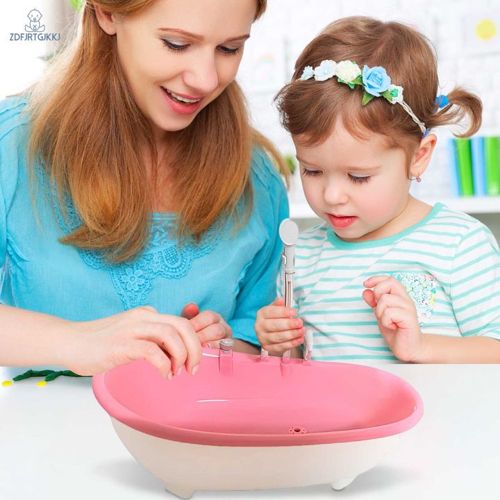 Electric Cyclic Water Spray Cup Mini Bathtub Kids Toys Simulation Plastic Mini Bathroom Tub Miniatures for Milkshake Cold Drinks Bar Nightclub