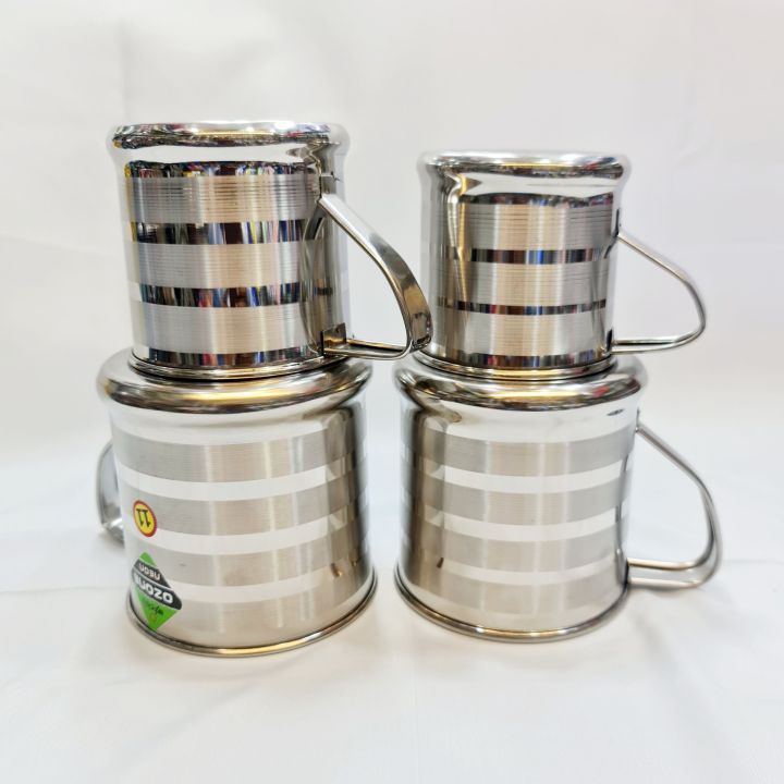 4Pcs%20Drinking%20Mug%20Eco-friendly%20Handle%20Design%20Stainless%20Steel%20Water%20Tea%20Storage%20Non%20Magnetic%20Pure%20Stainless%20Steel%20Glass/mugs%20-%20Image%205