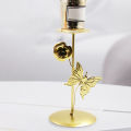 GC Butterfly Flower Candle Holders Ornament Romantic Wedding Candlestick Candle Stand For Home Decor. 