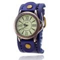 Popular Leather Men's Watches Vintage Roman Watches Ladies Quartz Watches.