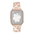 New- xDfind Bling Diamond Jewelry Metal Watch Band with Case For Apple Watch Series 38mm.