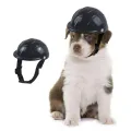 Fashion Adjustable Dog Helmet Windproof Breathable Pet Motorcycle Helmet Cap Wear Resistant Plastic Dog Cycling Helmets Outdoor. 