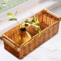 Imitation Rattan Storage Basket Woven Baskets for Coffee Table Bathroom Home. 