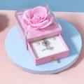 Romantic Flower Drawer Box Charming Durable Delicate Jewelry Gift Packaging Rose-themed Elegant Ring Necklace Storage Box for Valentine's Day Gifts Engagement Proposals Wedding Favors Jewelry Storage.