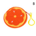 1Pc Cute Fruit Shape Plush Coin Purse Watermelon Pineapple Orange Strawberry Purse Bag Keychain Pocket Kid's Coin Pouch Wallet Creek.