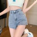 Jean Shorts Women Summer High Waisted Solid Hot Short Jeans Ladies Korean Elastic High Waist Denim Shorts Women. 