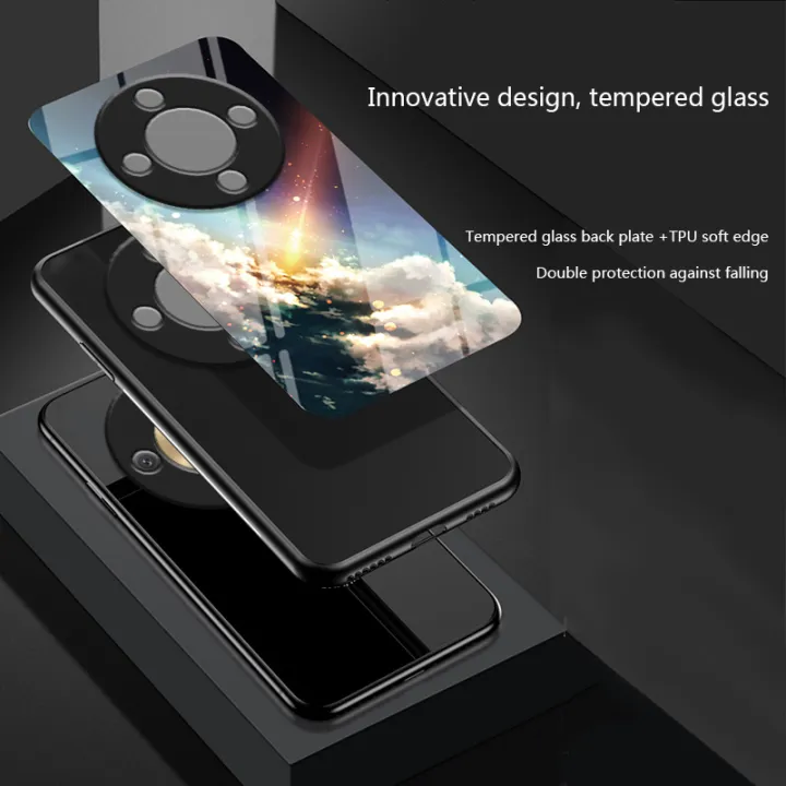 Biruiqu%20For%20Honor%20X9D%20Starry%20Colorful%20Tempered%20Glass%20Back%20Soft%20Silicone%20Edge%20Case%20Cover%20-%20Image%208