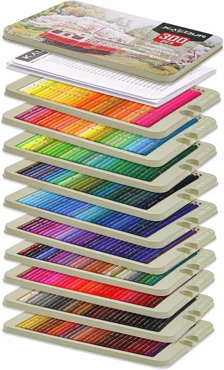 KALOUR%20Professional%20Colored%20Pencils,Set%20of%20300%20Colors,Artists%20Soft%20Core%20with%20Vibrant%20Color,Ideal%20for%20Drawing%20Sketching%20Shading,Coloring%20Pencils%20for%20Adults%20Artists%20Beginners%20-%20Image%207