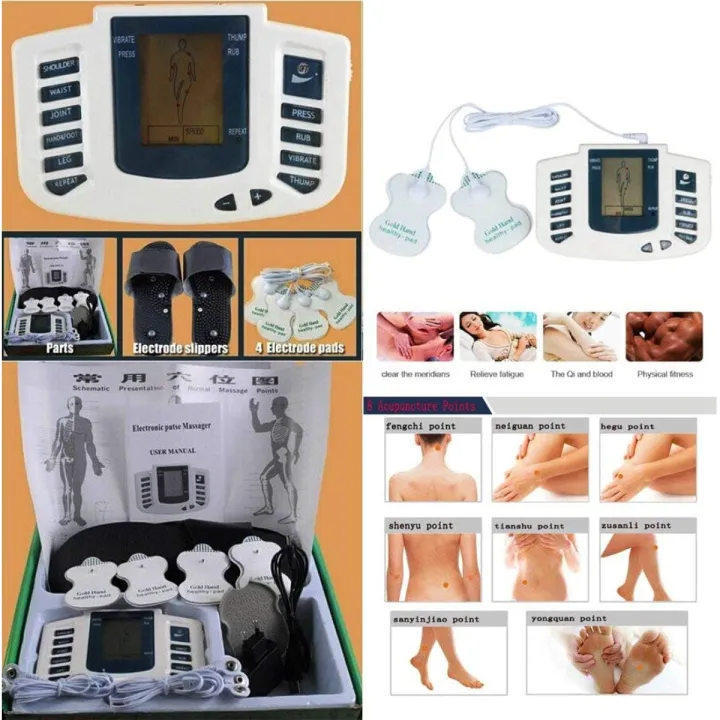 Multifunction%20Electrical%20Stimulator%20Full%20Body%20Relax%20Muscle%20Massager%20Pulse%20Tens%20Acupuncture%20Therapy%20with%20Slipper%20messager%20(%202%20Pear%20Electrode%20pads%20-%20Image%202